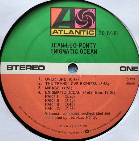 Jean-Luc Ponty - Enigmatic Ocean (1977) LP = als nieuw