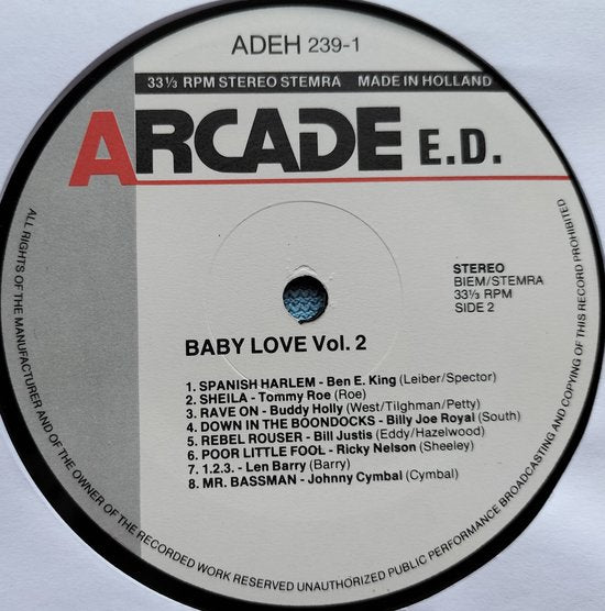 Baby Love (32 Rockin' Great Tracks) - Volume 2 (1987) 2XLP