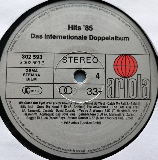 Hits 85 • Das Internationale Doppelalbum (1985) 2XLP zijn als nieuw
