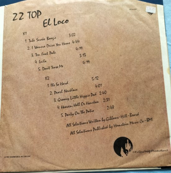 ZZ Top - El Loco (1981) LP