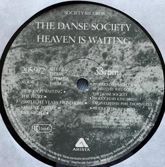 The Danse Society – Heaven Is Waiting 1984 LP & Hoes in Nieuwstaat