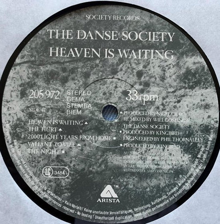 The Danse Society – Heaven Is Waiting 1984 LP & Hoes in Nieuwstaat