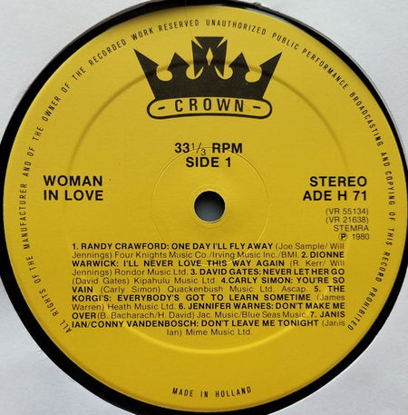 Woman In Love 2XLP