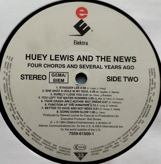 Huey Lewis and the News - Four Chords & Several Years Ago (1994) LP