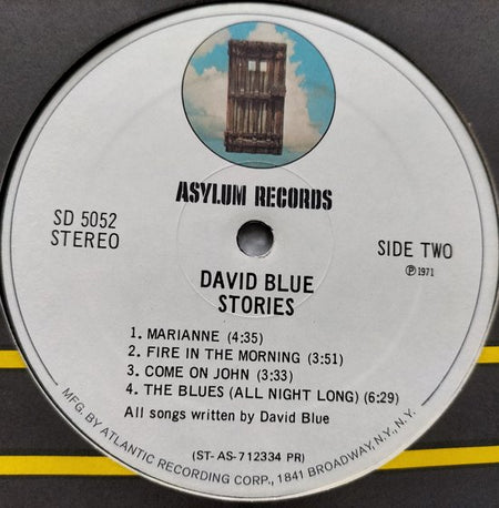 David Blue - Stories (1971) LP