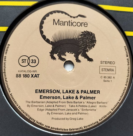 Emerson, Lake & Palmer - Emerson, Lake & Palmer (1970) LP = als nieuw