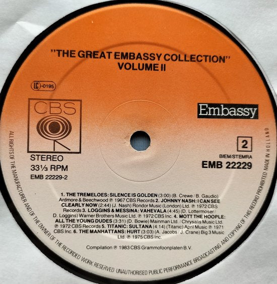 24 Golden Hits - 'The Great Embassy Collection' Vol.2 (1983) 2XLP zijn als nieuw