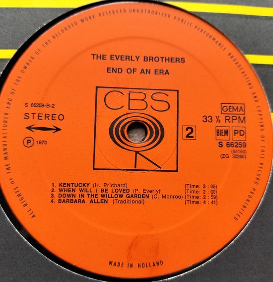 Everly Brothers – End Of An Era (1971) 2XLP