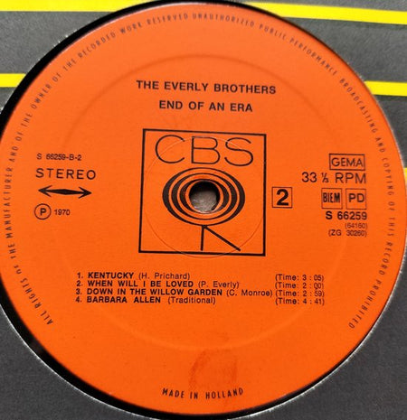 Everly Brothers – End Of An Era (1971) 2XLP