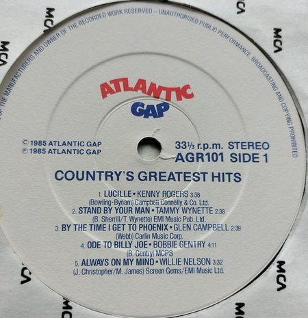 Various – Country's Greatest Hits (1985) LP = als nieuw
