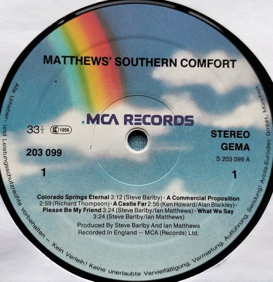 Matthews - Matthews' Southern Comfort (1970) LP