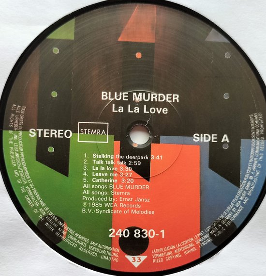 Blue Murder - La La Love (1986) LP - als nieuw