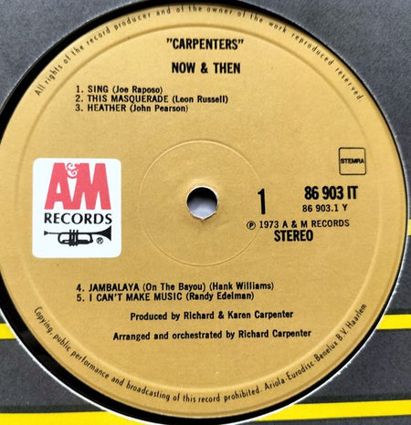 Carpenters - Now & Then (1973) LP