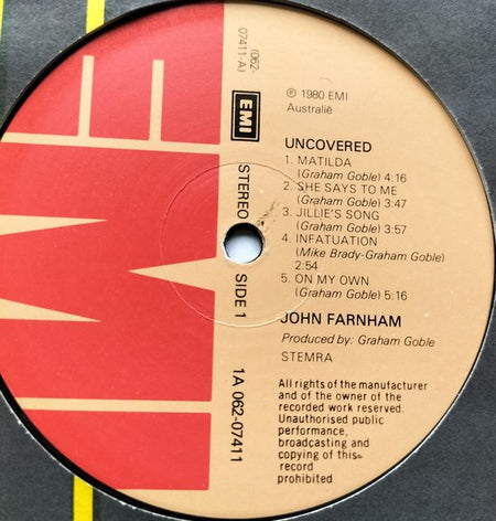 John Farnham - Uncovered (1980) LP