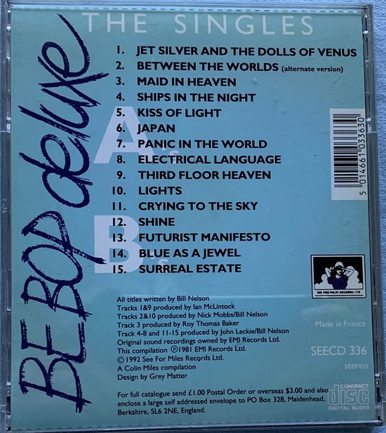 Be Bop Deluxe – The Singles A's & B's 1992 CD