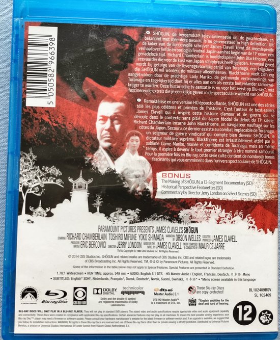 SHOGUN Blu-ray NL sub. & BOEK Shogun alles in het Nederlands