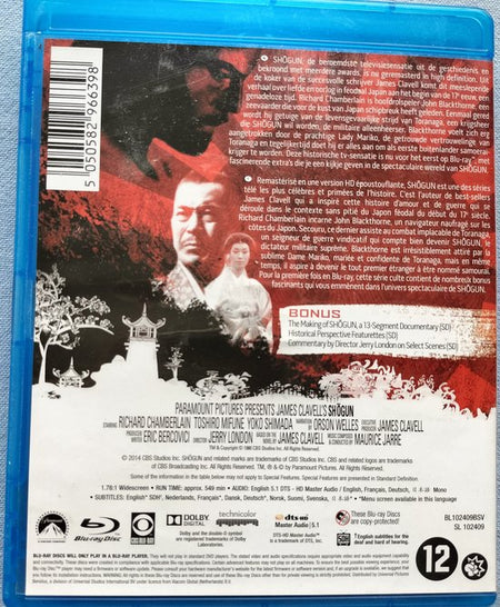 SHOGUN Blu-ray NL sub. & BOEK Shogun alles in het Nederlands