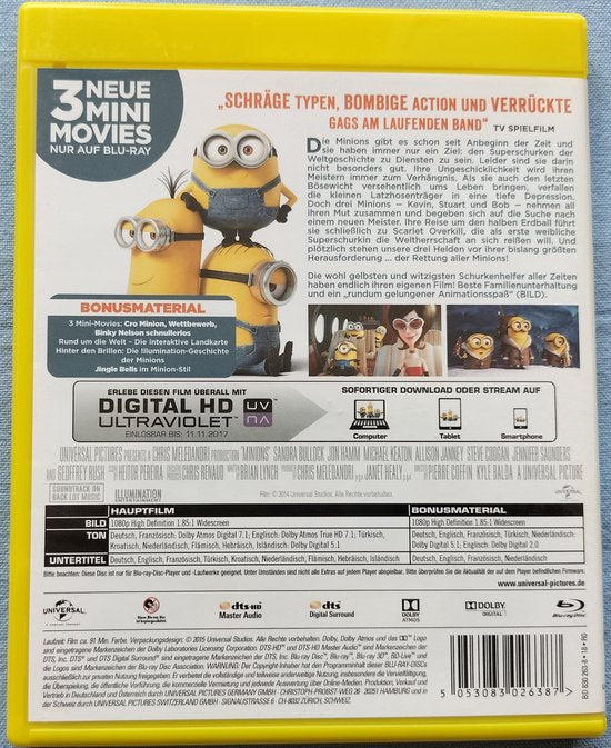 Minions Blu-ray ( 2015) Nederland gesproken.