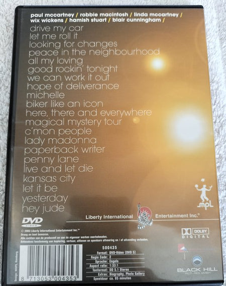 Paul McCartney - Paul Is Live In Concert On The New World Tour[DVD],