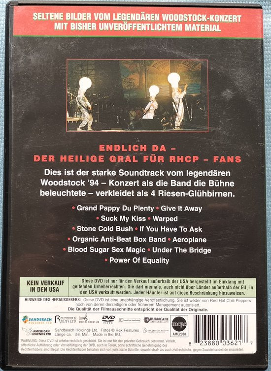 Red Hot Chili Peppers – Live On Air (2004) DVD = als nieuw